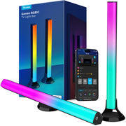 Govee front view of TV light bars showing full ambient glow and improved contrast