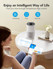 GoveeLife detalle del filtro preinstalado que facilita reemplazo y filtrado efectivo