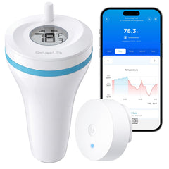 GoveeLife P2 front view showing readable display and waterproof benefits