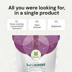 Close-up of a Grab Green pod texture highlighting concentrated cleaning power
