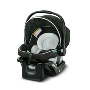 Graco SnugRide Lite LX front view showing secure infant positioning and convenience