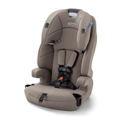 Graco front view showing seat in cinder color, easy-fit benefit