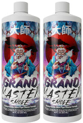 GRAND MASTER SMOKE front packaging showing two 32oz bottles and clear labeling for easy identification and storage