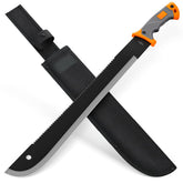 Grand Way front view of machete and sheath showing secure carry