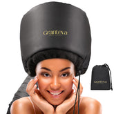 Granteva capucha secadora frontal mostrando diseño amplio y cobertura, facilita secado uniforme