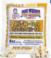 Great Northern front packaging showing 24-case convenience and theater flavor