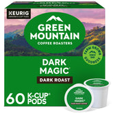 Green Mountain Coffee Roasters front packaging showing 60-count and bold branding benefit convenience