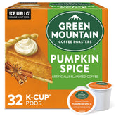 Green Mountain Coffee Roasters frente del empaque Pumpkin Spice, atractivo y práctico