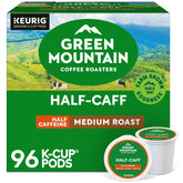 Green Mountain Coffee Roasters pack frontal mostrando 96 cápsulas y conveniencia