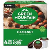 Green Mountain Coffee Roasters front packaging showing hazelnut flavor benefit