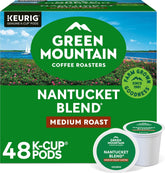 Green Mountain Coffee Roasters front packaging showing 48-count and blend benefits