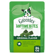 Greenies bag front showing Anytime Bites and snack benefit