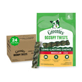 Greenies front packaging showcasing Occupy Twists and benefits