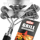 GRILLART cepillo frontal con mango largo para limpieza segura y cómodo agarre