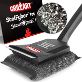 GRILLART cepillo frontal mostrando diseño sin cerdas y seguridad
