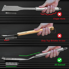 GRILLART mango de acero inoxidable reforzado ofreciendo resistencia y longevidad