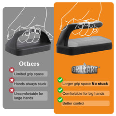 GRILLART rascador trapezoidal en mano para remover residuos
