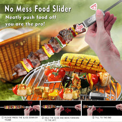 GRILLART close-up of removable slider for easy food release and clean serving