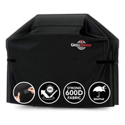 GrillTough front view on 58-inch grill showing full coverage and weather protection