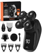 Groomie BaldiePro front view showing compact design and ergonomic grip for comfortable control