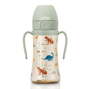 GROSMIMI front packaging dinosaur cup showing spill-proof design and child-friendly graphics