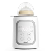 GROWNsy front view of gray bottle warmer showing compact design and convenience