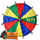 GSi parachute front view showing rainbow colors and full diameter for visual appeal