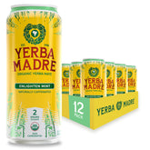 Guayaki Yerba Madre front can showing minty label and low-sugar benefit