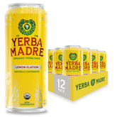 Guayaki Yerba Madre front packaging showing can and label benefits