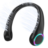 GULAKI neck fan front view showing compact design and hands-free cooling benefit