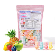 Gummy Glow paquete frontal resellable mostrando 12 oz y colores frutales