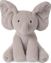 GUND Flappy elefante frente mostrando diseño y suavidad para abrazos