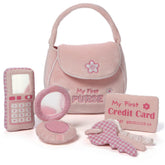 GUND bolso frontal rosa con las cinco piezas organizadas y fácil almacenamiento