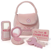 GUND bolso frontal rosa con las cinco piezas organizadas y fácil almacenamiento