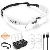 GUOUBUO frente de la diadema lupa con luz, ideal para tareas manos libres