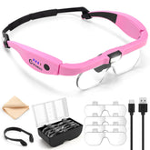 GUOUBUO lupa frontal con lentes montadas mostrando comodidad