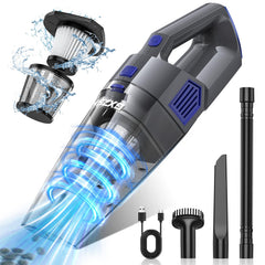 Gxzsk handheld vacuum front view showing compact design and controls