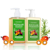 Gypsophila front packaging showing shampoo and conditioner, clear product benefits