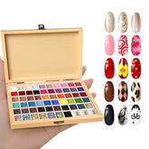 GZIXBDA paleta frontal con 57 colores visible, organizado para elegir tonos rápido