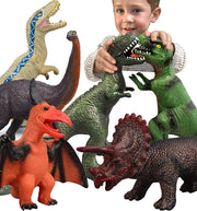 Gzsbaby front packaging showing six jumbo dinosaur toys and colorful box for gifting