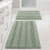 H.VERSAILTEX vista frontal de la alfombra sage mostrando diseño a rayas y confort