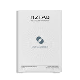 H2TAB front packaging showing box and 30-count tablets, clear product identification