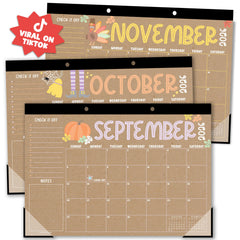 Hadley Designs vista frontal del calendario grande para organización escolar