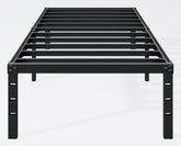 Hafenpo cama individual frontal, estructura metálica robusta y diseño minimalista