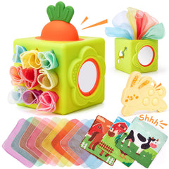 hahaland caja frontal mostrando colores vivos y estructura segura