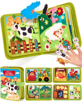 hahaland front cover showing colorful farm scene and clear play areas for engagement