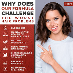 Hairo Nutrition cápsula junto a una mano para comparar tamaño y comodidad