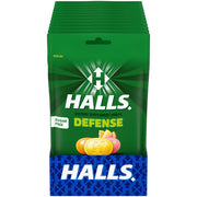 HALLS Defense front packaging showing bulk 300-count and citrus branding for convenient supply