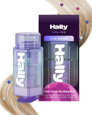 Hally Hair front packaging showing kit contents and easy use benefit