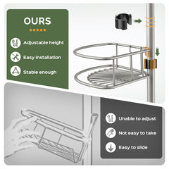 HAMITOR detail of clip-buckle adjuster shows secure-shelf positioning benefit